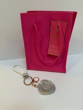 Sparkly Hat Keychain or Bag Charm Accessory and Pink Bag NWT